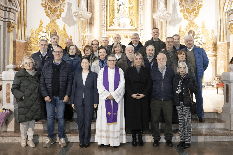 Marta Barrachina acompaña al Colegio Apostólico de Castellón en la tradicional misa celebrada en el Camerín de la Basílica del Lledó